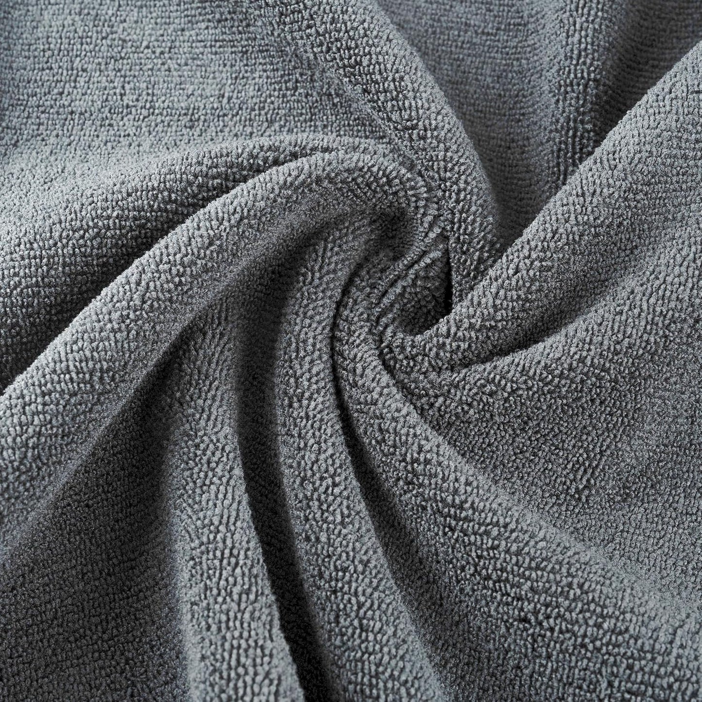 New Microfiber Hair Drying Salon Towels, Quick Dry, Lint Free, 2 Pack (Gray)