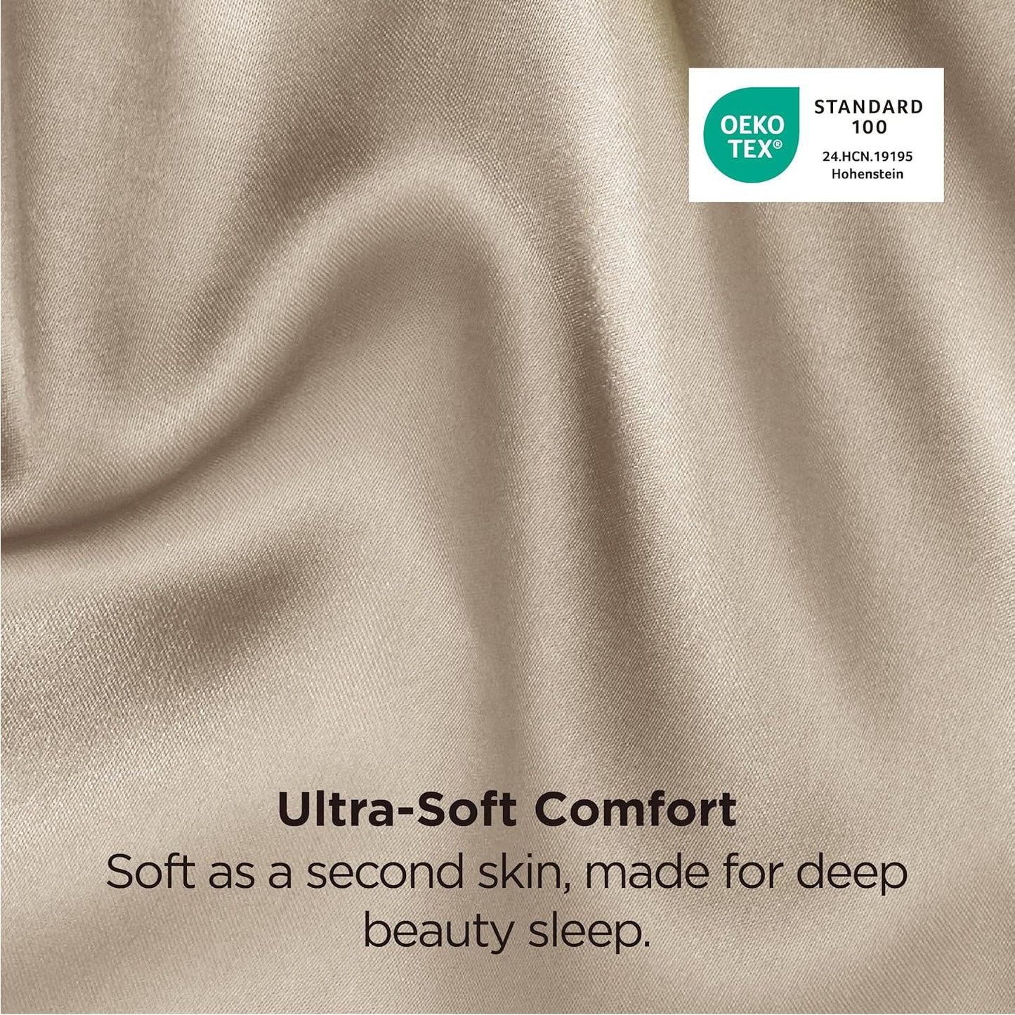 Bedsure King Size Satin Pillowcase Set of 2 - Taupe Silky Pillow Cases for Hair and Skin with Envelope Closure, Similar to Silk Pillow Cases, Gifts for Women Men, 20x36 Inches, 2pcs